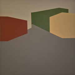 ©Mona Radziabari, Less is enough, Acrylic on canvas, 100x100cm, 2024