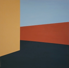 ©Mona Radziabari, Less is enough, Acrylic on canvas, 100x100cm, 2024