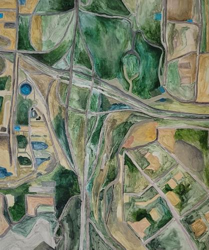 ©Mona Radziabari, 33 days and 13 hours. 60x50cm,  Acrylic on canvas, 2024