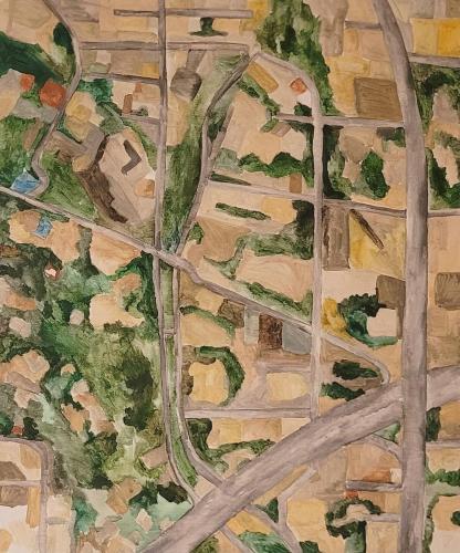©Mona Radziabari, 33days and 13 hours, Acrylic on canvas, 2024